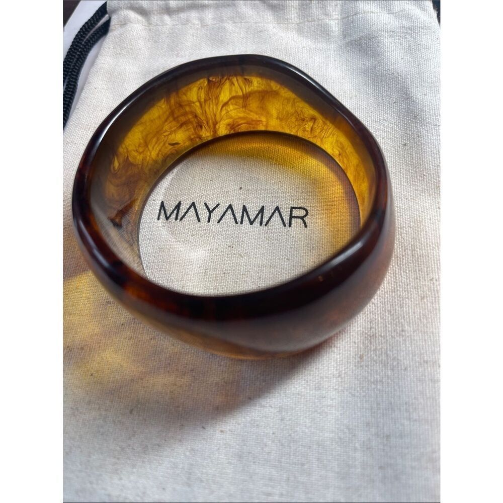 Amber Bangle - Thick Bracelet
